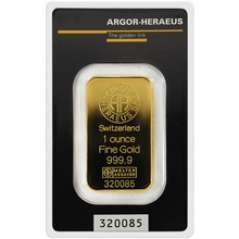31,1g Argor Heraeus SA Švýcarsko Investiční zlatý slitek